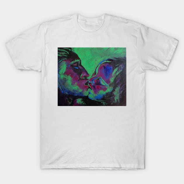 Lovers - Kiss In The Night Club T-Shirt by CarmenT